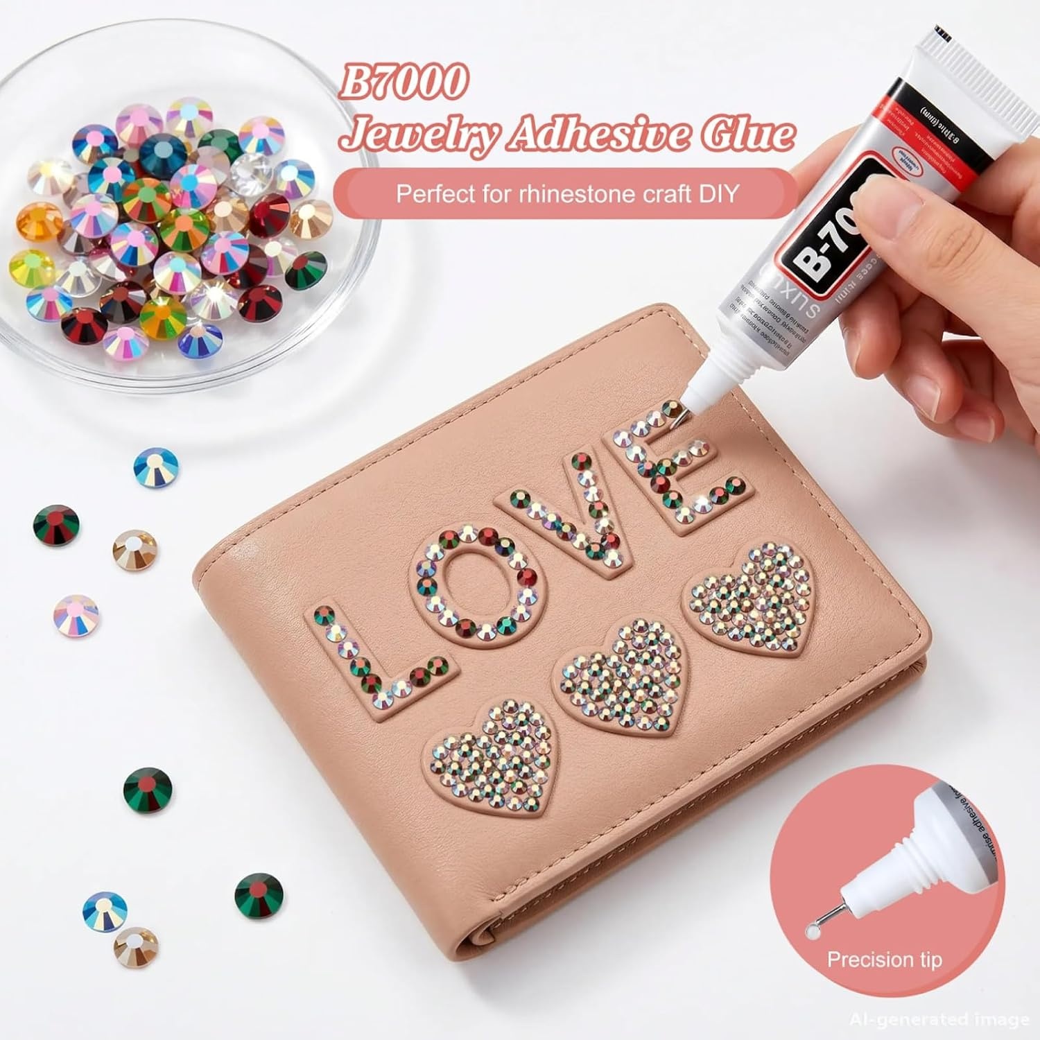 image:imageArtdone Nail Art Studs Glitter Kit 2 Boxes Multicolor 3D Charms Flower Butterfly Snake Rabbit Diamond Cute Nail Jewels for DIY Decoration with Pickup Tools3mm 28Colors  36000Pcs  Jelly AB