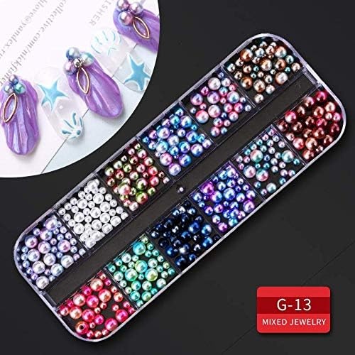 image:imageArtdone Nail Art Studs Glitter Kit 2 Boxes Multicolor 3D Charms Flower Butterfly Snake Rabbit Diamond Cute Nail Jewels for DIY Decoration with Pickup Tools9boxes