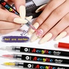 image:imageArtdone Metallic Nail Art Pens Liner Brushes Set 5PCS Pink Color Nail Tools For Long Lines Thin Details Fine Drawing Liner Brush UV Gel Polish Painting Nail Design Sizes 58122025mm12 Colors marker pen