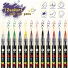 image:imageArtdone Metallic Nail Art Pens Liner Brushes Set 5PCS Pink Color Nail Tools For Long Lines Thin Details Fine Drawing Liner Brush UV Gel Polish Painting Nail Design Sizes 58122025mm12 Colors marker pen