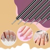 image:imageArtdone Nail Art Brushes and Dotting Tools Kit 11PCS Gel Polish Liner Design Pens for Nail Decorations Supplies Drawing and Nail Paint Brushes Small Detail Accessories BrushesBlack