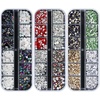 image:imageArtdone Nail Art Studs Glitter Kit 2 Boxes Multicolor 3D Charms Flower Butterfly Snake Rabbit Diamond Cute Nail Jewels for DIY Decoration with Pickup Tools12boxes