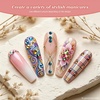 image:imageArtdone Nail Art Studs Glitter Kit 2 Boxes Multicolor 3D Charms Flower Butterfly Snake Rabbit Diamond Cute Nail Jewels for DIY Decoration with Pickup Tools3mm 28Colors  36000Pcs  Jelly AB