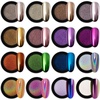 image:imageArtdone 16 Jars Chrome Nail Powder Nail Art Fimo Striping Tape Lines Decoration Metallic Mirror Effect Holographic Aurora Chameleon Pigment Powder 1gJar Pearl for Resin Craft amp Nail Art16jars