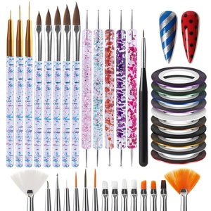 image:imageArtdone 35pcs Nail Art Pens brushesNail Art Tool SetNail Dotting ToolsNail Dust BrushStriping Nail Art Brushes for Long LinesNail Drawing Pen For Nail Design38Pcs Color Set
