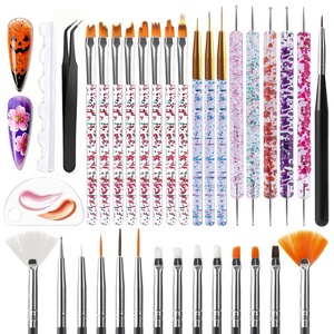 image:imageArtdone 35pcs Nail Art Pens brushesNail Art Tool SetNail Dotting ToolsNail Dust BrushStriping Nail Art Brushes for Long LinesNail Drawing Pen For Nail Design34Pcs Set