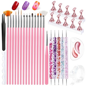image:imageArtdone 35pcs Nail Art Pens brushesNail Art Tool SetNail Dotting ToolsNail Dust BrushStriping Nail Art Brushes for Long LinesNail Drawing Pen For Nail DesignNail Brushes And Stand Kit A