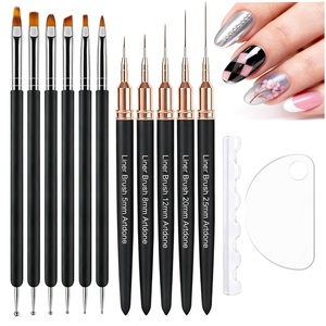 image:imageArtdone Nail Art Brushes and Dotting Tools Kit 11PCS Gel Polish Liner Design Pens for Nail Decorations Supplies Drawing and Nail Paint Brushes Small Detail Accessories BrushesDotting and liner tools