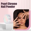 image:imageArtdone 16 Jars Chrome Nail Powder Magic White Pearl Kit Mirror Effect Silver Metallic Holographic Dip Nail Powder Decoration Iridescent Aurora Mermaid Pigment8 jars pearl chrome