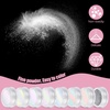 image:imageArtdone 16 Jars Chrome Nail Powder Magic White Pearl Kit Mirror Effect Silver Metallic Holographic Dip Nail Powder Decoration Iridescent Aurora Mermaid Pigment8 jars pearl chrome