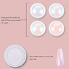 image:imageArtdone Chrome Nail Powder Coffee Color Iridescent Aurora Powder Metallic Mirror Effect Pigment Pearlescent Mermaid Pigment Pearl Glitter Dust Kit Nail Art Decoration Resin Craft4pcs white chrome powder