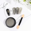 image:imageArtdone Chrome Nail Powder Coffee Color Iridescent Aurora Powder Metallic Mirror Effect Pigment Pearlescent Mermaid Pigment Pearl Glitter Dust Kit Nail Art Decoration Resin CraftLight Silver