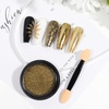 image:imageArtdone Chrome Nail Powder Coffee Color Iridescent Aurora Powder Metallic Mirror Effect Pigment Pearlescent Mermaid Pigment Pearl Glitter Dust Kit Nail Art Decoration Resin CraftLight gold