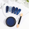 image:imageArtdone Chrome Nail Powder Coffee Color Iridescent Aurora Powder Metallic Mirror Effect Pigment Pearlescent Mermaid Pigment Pearl Glitter Dust Kit Nail Art Decoration Resin CraftDark blue