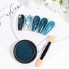 image:imageArtdone Chrome Nail Powder Coffee Color Iridescent Aurora Powder Metallic Mirror Effect Pigment Pearlescent Mermaid Pigment Pearl Glitter Dust Kit Nail Art Decoration Resin CraftLake blue