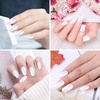 image:imageArtdone Chrome Nail Powder Coffee Color Iridescent Aurora Powder Metallic Mirror Effect Pigment Pearlescent Mermaid Pigment Pearl Glitter Dust Kit Nail Art Decoration Resin Craft4pcs white chrome powder