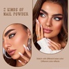 image:imageArtdone Chrome Nail Powder Coffee Color Iridescent Aurora Powder Metallic Mirror Effect Pigment Pearlescent Mermaid Pigment Pearl Glitter Dust Kit Nail Art Decoration Resin Craftwhite and gold