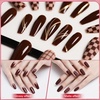 image:imageArtdone Sheer Gel Nail Polish Set Jelly UV Gel 6 Colors Translucent Milky White Pink Nude Brown Colors Nail Polish For All Seasons Neutral Soak off LED Lamp Gel Manicure Kit For Nail ArtMini Gel Color Set C