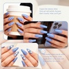 image:imageArtdone Sheer Gel Nail Polish Set Jelly UV Gel 6 Colors Translucent Milky White Pink Nude Brown Colors Nail Polish For All Seasons Neutral Soak off LED Lamp Gel Manicure Kit For Nail ArtSoft Violet HEMAFREE