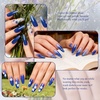 image:imageArtdone Sheer Gel Nail Polish Set Jelly UV Gel 6 Colors Translucent Milky White Pink Nude Brown Colors Nail Polish For All Seasons Neutral Soak off LED Lamp Gel Manicure Kit For Nail ArtRoyal Blue HEMAFREE