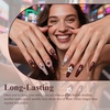 image:imageArtdone Sheer Gel Nail Polish Set Jelly UV Gel 6 Colors Translucent Milky White Pink Nude Brown Colors Nail Polish For All Seasons Neutral Soak off LED Lamp Gel Manicure Kit For Nail ArtDark brown  Hema Free  Solid