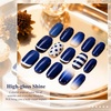 image:imageArtdone Sheer Gel Nail Polish Set Jelly UV Gel 6 Colors Translucent Milky White Pink Nude Brown Colors Nail Polish For All Seasons Neutral Soak off LED Lamp Gel Manicure Kit For Nail ArtMidnight Blue HEMAFREE