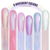image:imageArtdone Sheer Gel Nail Polish Set Jelly UV Gel 6 Colors Translucent Milky White Pink Nude Brown Colors Nail Polish For All Seasons Neutral Soak off LED Lamp Gel Manicure Kit For Nail ArtPearl Color