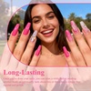 image:imageArtdone Sheer Gel Nail Polish Set Jelly UV Gel 6 Colors Translucent Milky White Pink Nude Brown Colors Nail Polish For All Seasons Neutral Soak off LED Lamp Gel Manicure Kit For Nail ArtBright Pink HEMAFREE
