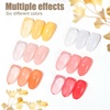 image:imageArtdone Sheer Gel Nail Polish Set Jelly UV Gel 6 Colors Translucent Milky White Pink Nude Brown Colors Nail Polish For All Seasons Neutral Soak off LED Lamp Gel Manicure Kit For Nail ArtMilky White Yellow Light Apricot Red