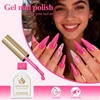 image:imageArtdone Sheer Gel Nail Polish Set Jelly UV Gel 6 Colors Translucent Milky White Pink Nude Brown Colors Nail Polish For All Seasons Neutral Soak off LED Lamp Gel Manicure Kit For Nail ArtBright Pink HEMAFREE