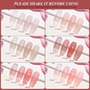 image:imageArtdone Sheer Gel Nail Polish Set Jelly UV Gel 6 Colors Translucent Milky White Pink Nude Brown Colors Nail Polish For All Seasons Neutral Soak off LED Lamp Gel Manicure Kit For Nail ArtCheek color