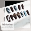 image:imageArtdone Sheer Gel Nail Polish Set Jelly UV Gel 6 Colors Translucent Milky White Pink Nude Brown Colors Nail Polish For All Seasons Neutral Soak off LED Lamp Gel Manicure Kit For Nail ArtEbony color  Hema Free  Solid