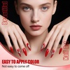 image:imageArtdone Sheer Gel Nail Polish Set Jelly UV Gel 6 Colors Translucent Milky White Pink Nude Brown Colors Nail Polish For All Seasons Neutral Soak off LED Lamp Gel Manicure Kit For Nail ArtSolidRed Set