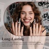 image:imageArtdone Sheer Gel Nail Polish Set Jelly UV Gel 6 Colors Translucent Milky White Pink Nude Brown Colors Nail Polish For All Seasons Neutral Soak off LED Lamp Gel Manicure Kit For Nail ArtEbony color  Hema Free  Solid