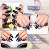 image:imageArtdone Sheer Gel Nail Polish Set Jelly UV Gel 6 Colors Translucent Milky White Pink Nude Brown Colors Nail Polish For All Seasons Neutral Soak off LED Lamp Gel Manicure Kit For Nail ArtMidnight Blue HEMAFREE