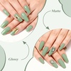 image:imageArtdone Sheer Gel Nail Polish Set Jelly UV Gel 6 Colors Translucent Milky White Pink Nude Brown Colors Nail Polish For All Seasons Neutral Soak off LED Lamp Gel Manicure Kit For Nail ArtMint Green HEMAFREE