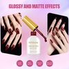 image:imageArtdone Sheer Gel Nail Polish Set Jelly UV Gel 6 Colors Translucent Milky White Pink Nude Brown Colors Nail Polish For All Seasons Neutral Soak off LED Lamp Gel Manicure Kit For Nail ArtSoildPink And Red