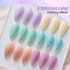 image:imageArtdone Sheer Gel Nail Polish Set Jelly UV Gel 6 Colors Translucent Milky White Pink Nude Brown Colors Nail Polish For All Seasons Neutral Soak off LED Lamp Gel Manicure Kit For Nail ArtSolidSunshine And Beach