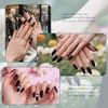 image:imageArtdone Sheer Gel Nail Polish Set Jelly UV Gel 6 Colors Translucent Milky White Pink Nude Brown Colors Nail Polish For All Seasons Neutral Soak off LED Lamp Gel Manicure Kit For Nail ArtBlack color  Hema Free  Solid