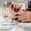 image:imageArtdone Sheer Gel Nail Polish Set Jelly UV Gel 6 Colors Translucent Milky White Pink Nude Brown Colors Nail Polish For All Seasons Neutral Soak off LED Lamp Gel Manicure Kit For Nail ArtBlack color  Hema Free  Solid
