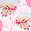 image:imageArtdone Sheer Gel Nail Polish Set Jelly UV Gel 6 Colors Translucent Milky White Pink Nude Brown Colors Nail Polish For All Seasons Neutral Soak off LED Lamp Gel Manicure Kit For Nail ArtBright Pink HEMAFREE
