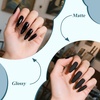image:imageArtdone Sheer Gel Nail Polish Set Jelly UV Gel 6 Colors Translucent Milky White Pink Nude Brown Colors Nail Polish For All Seasons Neutral Soak off LED Lamp Gel Manicure Kit For Nail ArtBlack color  Hema Free  Solid
