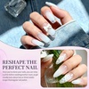 image:imageArtdone Sheer Gel Nail Polish Set Jelly UV Gel 6 Colors Translucent Milky White Pink Nude Brown Colors Nail Polish For All Seasons Neutral Soak off LED Lamp Gel Manicure Kit For Nail ArtMilky white Hemafree