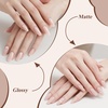 image:imageArtdone Sheer Gel Nail Polish Set Jelly UV Gel 6 Colors Translucent Milky White Pink Nude Brown Colors Nail Polish For All Seasons Neutral Soak off LED Lamp Gel Manicure Kit For Nail ArtLight nude pink  Hema Free  Solid