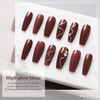 image:imageArtdone Sheer Gel Nail Polish Set Jelly UV Gel 6 Colors Translucent Milky White Pink Nude Brown Colors Nail Polish For All Seasons Neutral Soak off LED Lamp Gel Manicure Kit For Nail ArtDark brown  Hema Free  Solid