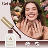 image:imageArtdone Sheer Gel Nail Polish Set Jelly UV Gel 6 Colors Translucent Milky White Pink Nude Brown Colors Nail Polish For All Seasons Neutral Soak off LED Lamp Gel Manicure Kit For Nail ArtDark brown  Hema Free  Solid