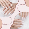 image:imageArtdone Sheer Gel Nail Polish Set Jelly UV Gel 6 Colors Translucent Milky White Pink Nude Brown Colors Nail Polish For All Seasons Neutral Soak off LED Lamp Gel Manicure Kit For Nail ArtWhite  Hema Free  Solid