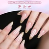 image:imageArtdone Sheer Gel Nail Polish Set Jelly UV Gel 6 Colors Translucent Milky White Pink Nude Brown Colors Nail Polish For All Seasons Neutral Soak off LED Lamp Gel Manicure Kit For Nail ArtSoildPink And Red