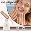 image:imageArtdone Sheer Gel Nail Polish Set Jelly UV Gel 6 Colors Translucent Milky White Pink Nude Brown Colors Nail Polish For All Seasons Neutral Soak off LED Lamp Gel Manicure Kit For Nail Artlight nude color  Hema Free  Solid