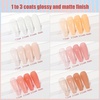 image:imageArtdone Sheer Gel Nail Polish Set Jelly UV Gel 6 Colors Translucent Milky White Pink Nude Brown Colors Nail Polish For All Seasons Neutral Soak off LED Lamp Gel Manicure Kit For Nail ArtPorcelain White Orange Nude Pink Reddish orange Light reddish brown